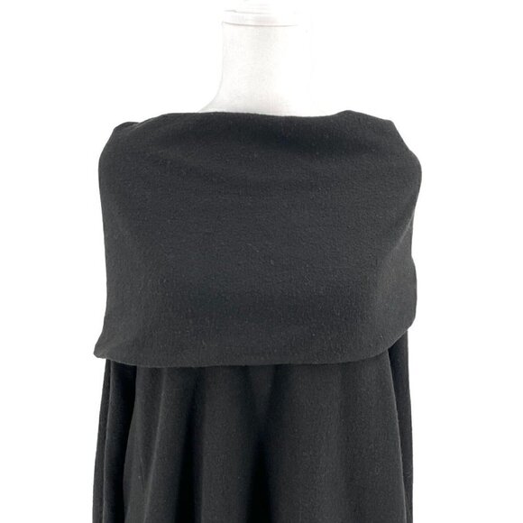Soft Surroundings Cowl Neck Off Shoulder Tunic Sweater Black size Small - Picture 2 of 8